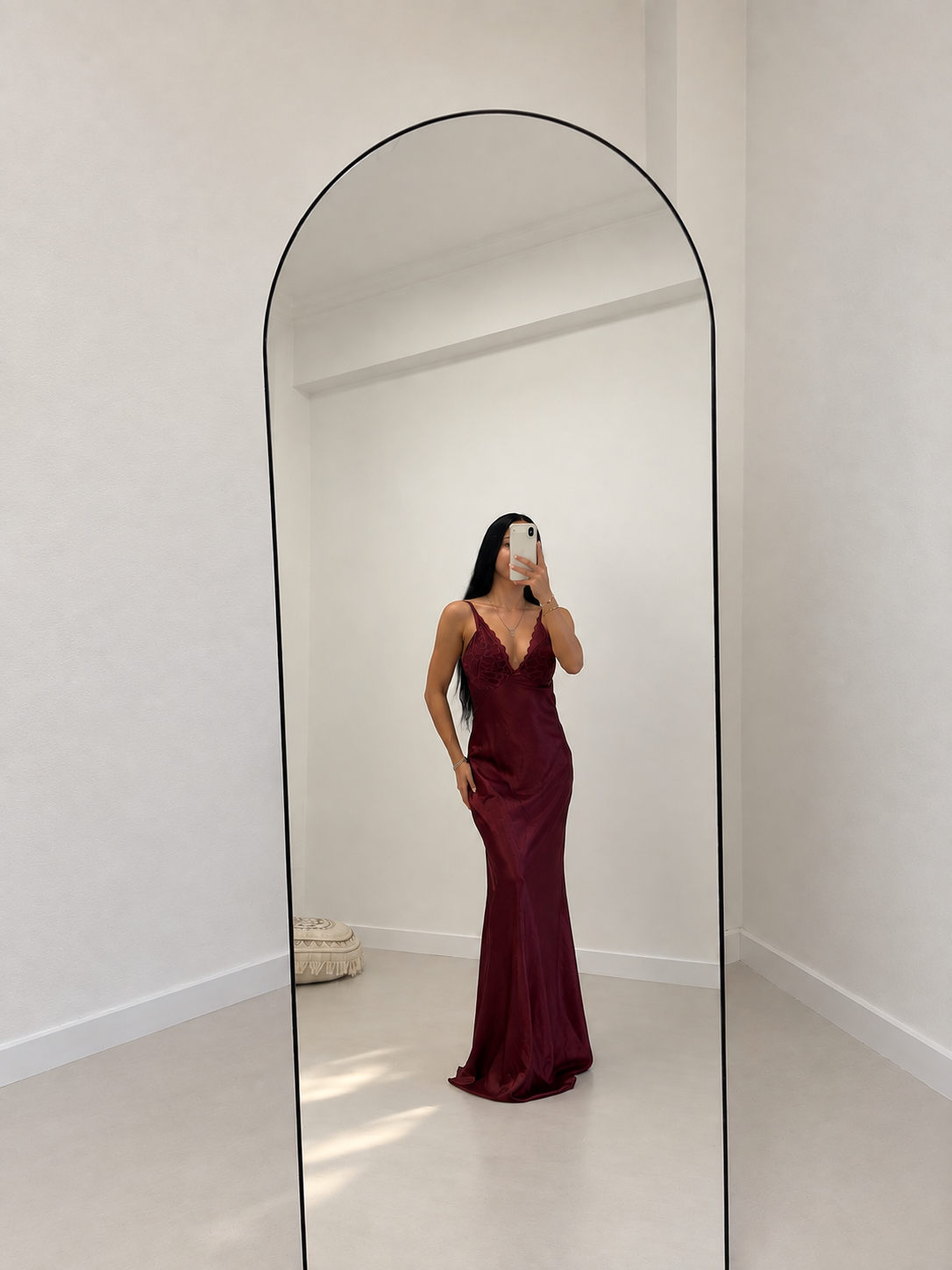 BAE33928-73FA-4D85-BE53-C7099A3B7186 Burgundy Dress - Image 1